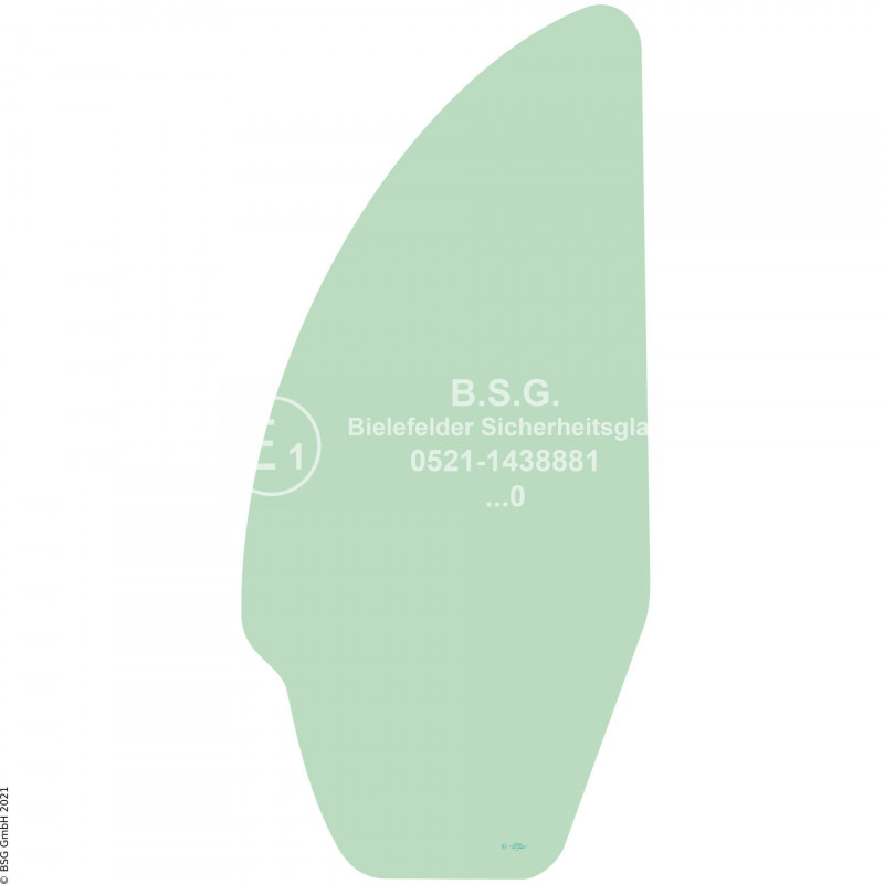 L00 - Seitenscheibe links Samsung BaggerSE130LC-2 bis SE450LC-2, SE130W-2, SE210W-2 Seitenscheibe vorne