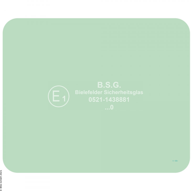 B00 - Heckscheibe Samsung BaggerSE130LC bis SE350LC, SE130W, SE210W Heckscheibe