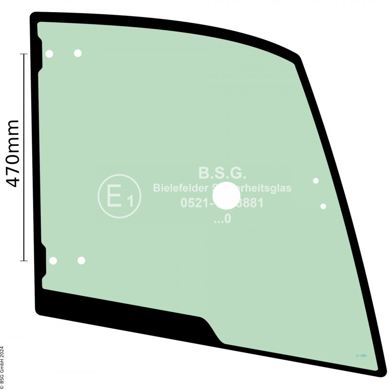 R00 - Seitenscheibe rechts Kramer Radlader (auch Kettenlader)5035V, 5040V, 5045V (niedrige Kabine) Rechte obere Seitenscheibe ausstellbar
