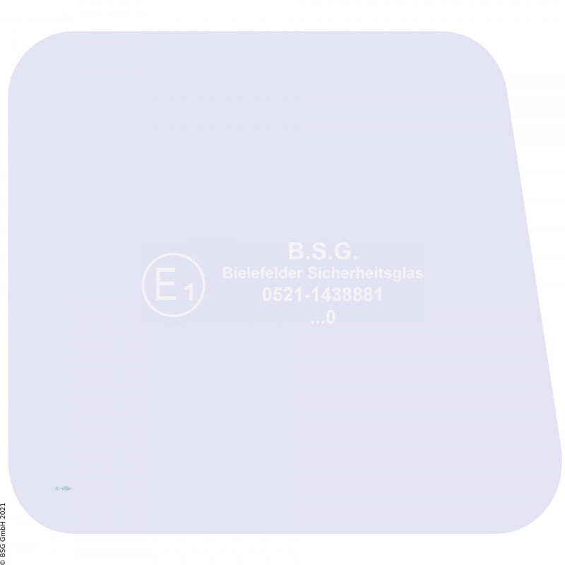 L00 - Seitenscheibe links Kramer Baggerlader416, 516, 416S (bis FgNr. 130012) Seitenscheibe hinten