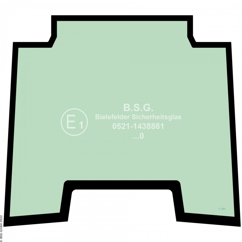A00 - Frontscheibe Komatsu Radlader (auch Kettenlader)WA 75-3 bis WA 95-3 (Handy) Frontscheibe