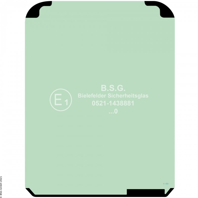 A00 - Frontscheibe Hitachi BaggerZX150W-7, ZX155W-7, ZX180W-7, ZX220W-7 Frontscheibe oben