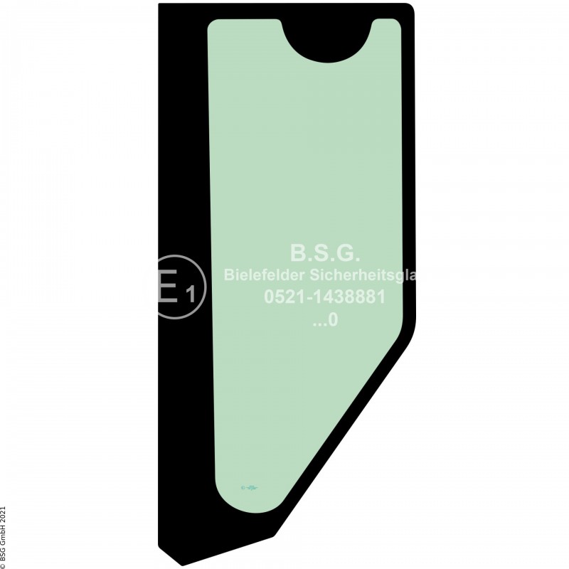 L00 - Seitenscheibe links Hitachi BaggerZX150W-7, ZX155W-7, ZX180W-7, ZX220W-7 Seitenscheibe links hinten