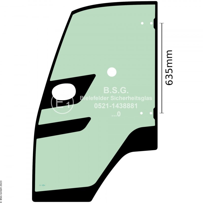 FD0 - Türscheibe Kramer Radlader (auch Kettenlader)5035V, 5040V, 5045V (niedrige Kabine) Türscheibe
