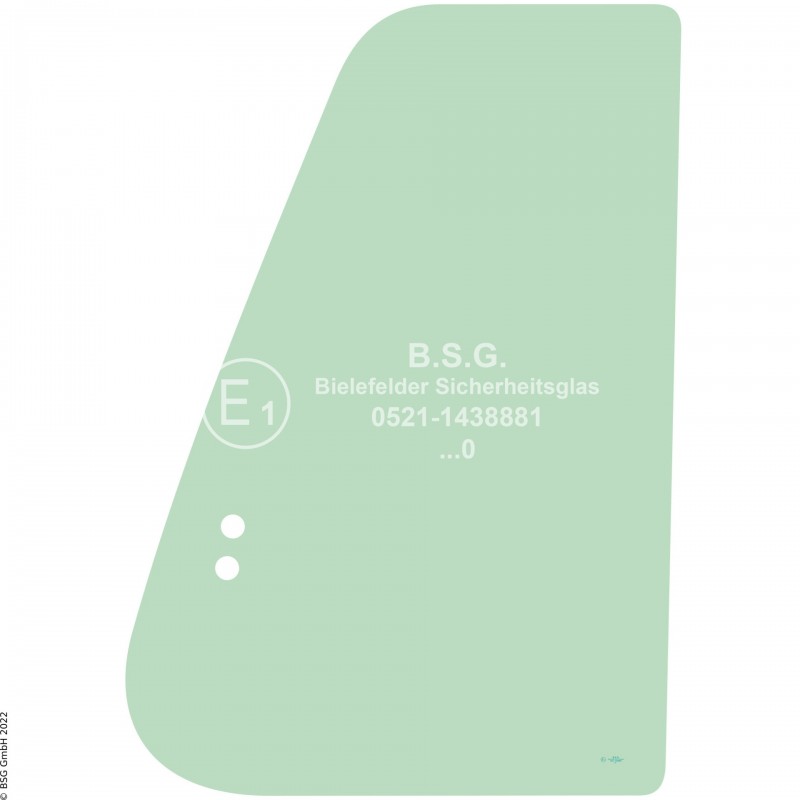 FD0 - Türscheibe Hyundai BaggerR130LC-3 bis R360LC-3, R130W-3 bis R200W-3 (Kabine Typ A) Türschiebescheibe vorne