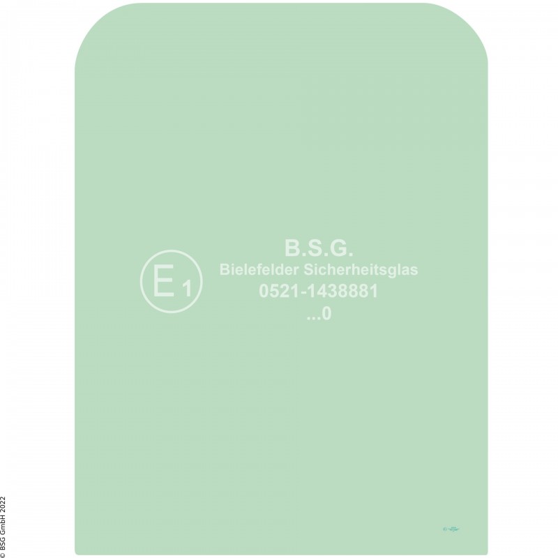 A00 - Frontscheibe Hyundai BaggerR140W-7(a) bis R210W-7(a), R140LC-7(a) bis R500LC-7(a) Frontscheibe oben (Einscheibensicherheitsglas)