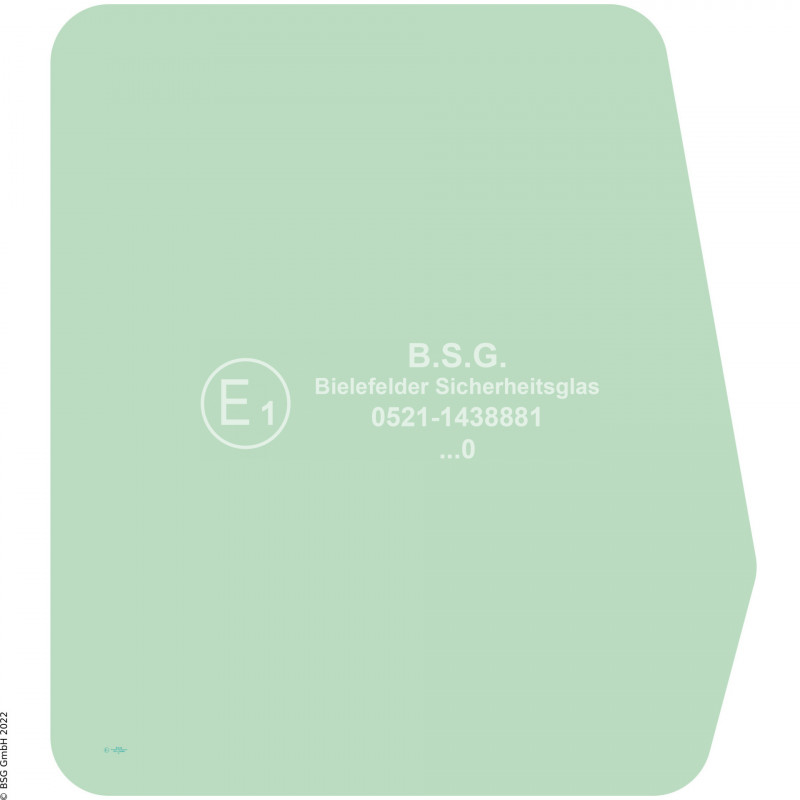 L00 - Seitenscheibe links Komatsu RaupenD40-3, D41-3, D53-17, D58-1, D60-8, D65-7, D65-8, D75-3 Seitenscheibe hinten rechts oder links