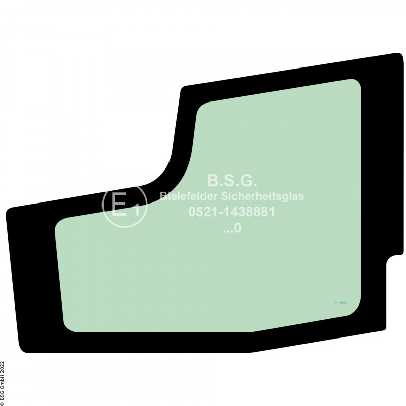 FD0 - Türscheibe JCB Bagger48Z-1, 51R-1, 55Z-1, 57C-1 Türscheibe unten