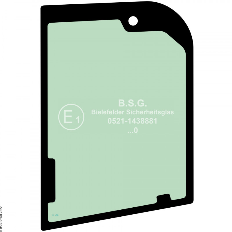 L00 - Seitenscheibe links JCB Bagger57C-1 Seitenscheibe links hinten