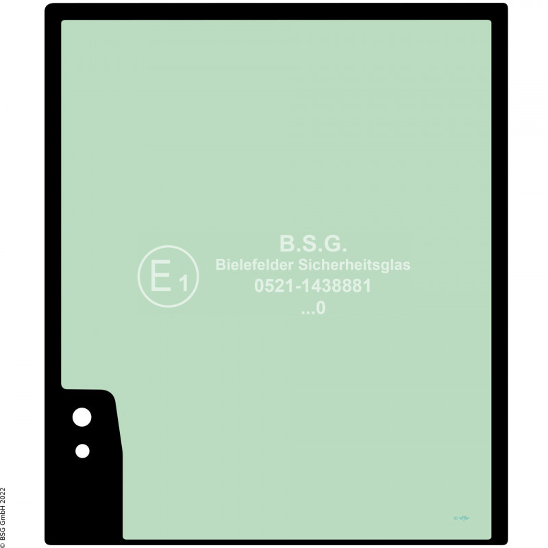 A00 - Frontscheibe JCB Bagger65R-1, 67C-1, 85Z-1, 86Z-1, 90Z-1, 100C-1 Frontscheibe oben