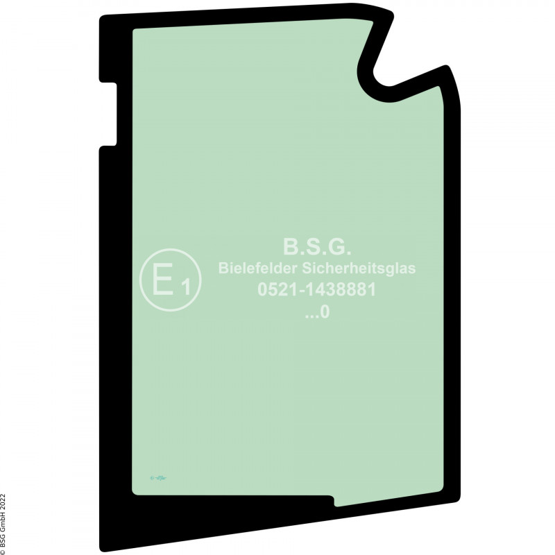 L00 - Seitenscheibe links JCB Bagger85Z-2, 86C-2, 90Z-2, 100C-2 Seitenscheibe links hinten