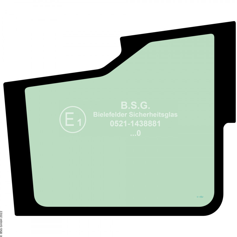 FD0 - Türscheibe JCB Bagger85Z-2, 86C-2, 90Z-2, 100C-2 Türscheibe unten