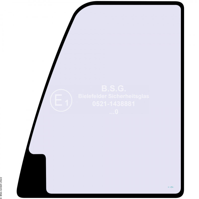 FD0 - Türscheibe JCB Radlader (auch Kettenlader)403 Türscheibe links oben