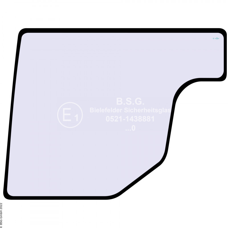 FD0 - Türscheibe JCB Radlader (auch Kettenlader)403 Türscheibe links unten