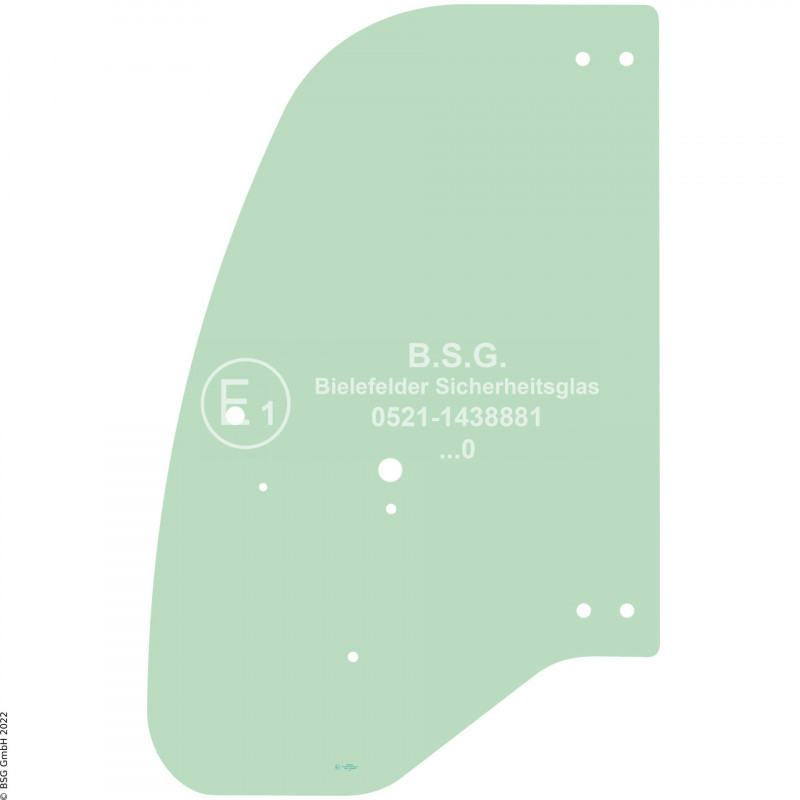 FD0 - Türscheibe Hitachi Radlader (auch Kettenlader)ZW65, ZW75, ZW95 (-6) Türscheibe links