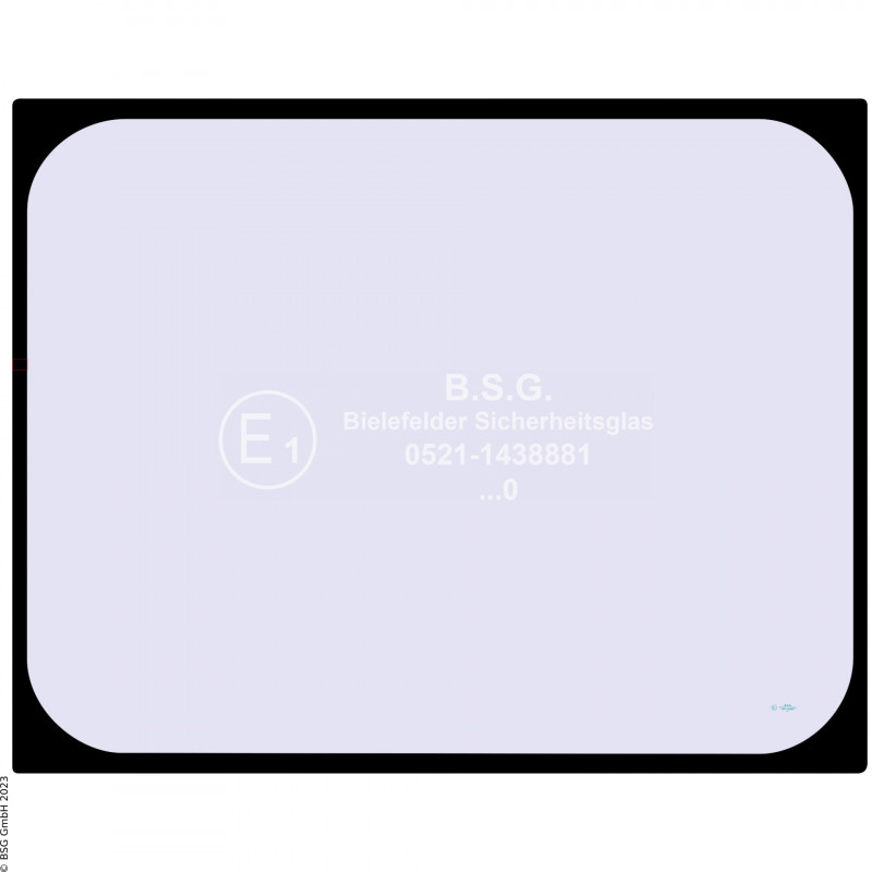 B00 - Heckscheibe JCB Bagger8052, 8060, 8061CTS Heckscheibe