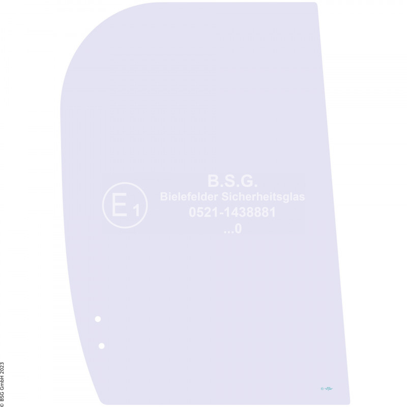 R00 - Seitenscheibe rechts JCB Bagger8052, 8060, 8061CTS Rechte hintere Schiebescheibe