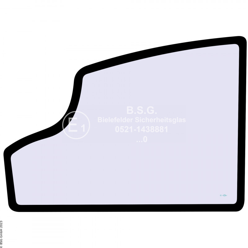 FD0 - Türscheibe JCB Bagger8052, 8060, 8061CTS Türscheibe unten (neue Ausführung)
