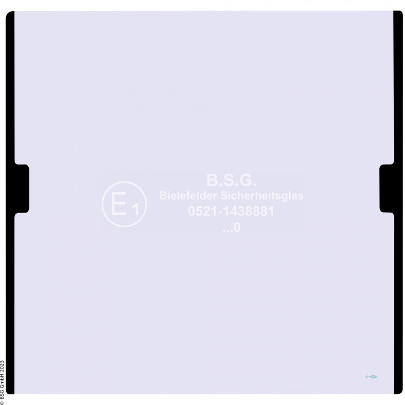 A00 - Frontscheibe JCB Bagger802 Super, 802.7, 803 Plus, 803 Super, 804 Super Frontscheibe oben