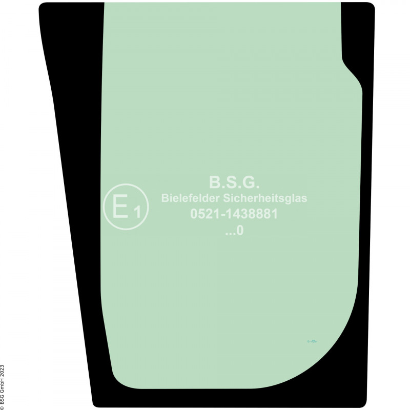 A00 - Frontscheibe JCB Baggerlader3CX, 4CX, 5CX Project 21 Frontscheibe unten links