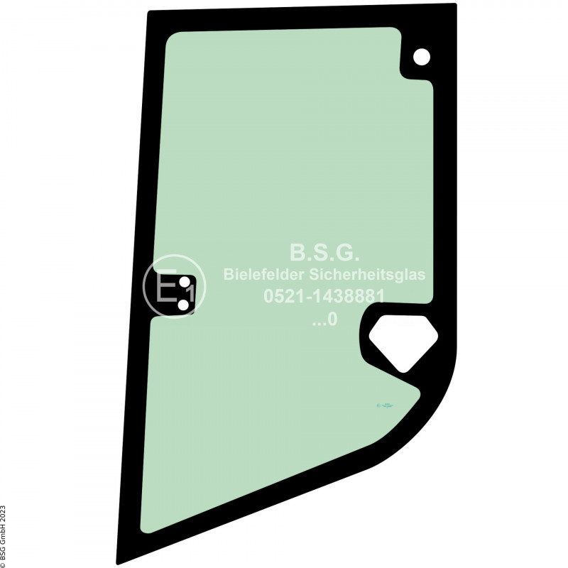 FD0 - Türscheibe Liebherr Radlader (auch Kettenlader)L524, L528, L538, L542, L550, L566, L576 (2+1 Cab) Türscheibe