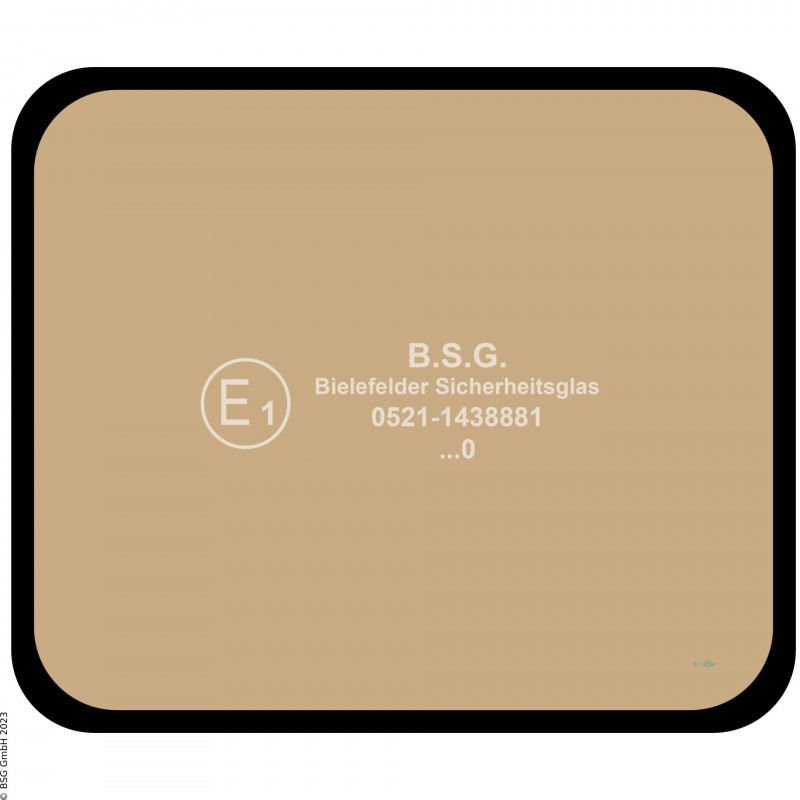 B00 - Heckscheibe Hitachi BaggerEX 12-1 bis 45-1 Heckscheibe (Kabinentypen 2 und 3)