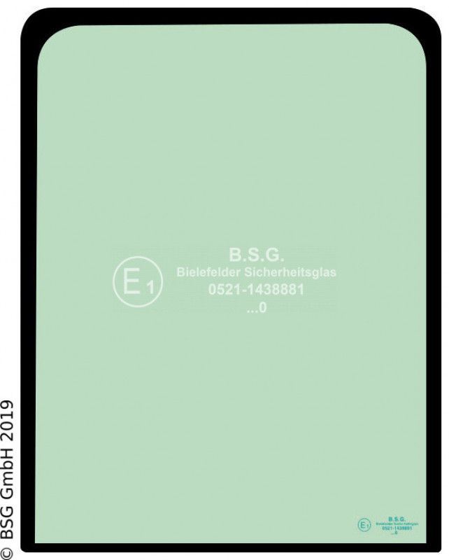 A00 - Frontscheibe Hyundai BaggerHX140A bis HX520A, HW140A bis HW210A (Stufe V) Frontscheibe oben (Einscheibensicherheitsglas)