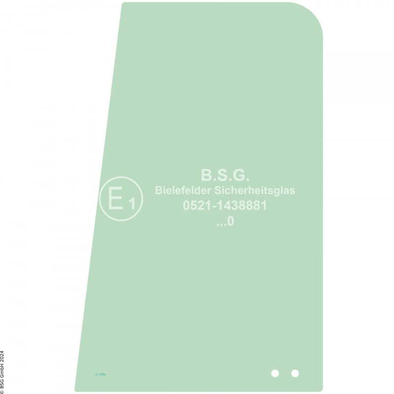 FD0 - Türscheibe Hyundai BaggerHX140A bis HX520A, HW140A bis HW210A (Stufe V) Türschiebescheibe hinten