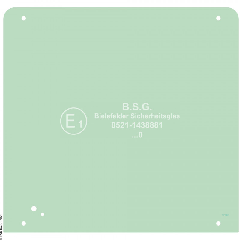 A00 - Frontscheibe Neuson Bagger2503, 3003, 3503, 3703 Frontscheibe oben