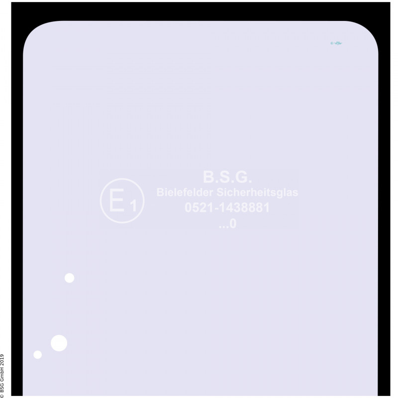 A00 - Frontscheibe Neuson Bagger50Z3 (EPA3), 75Z3 (EPA3) Frontscheibe oben (Wischer rechts unten)