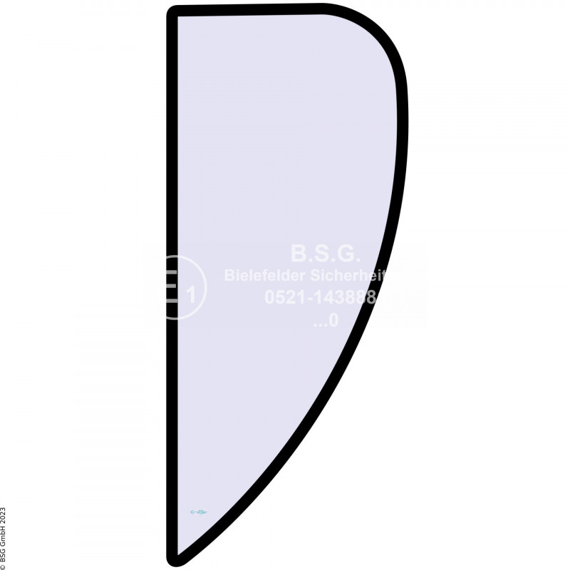 L00 - Seitenscheibe links Neuson Bagger50Z3 (EPA3), 75Z3 (EPA3) Seitenscheibe links hinten
