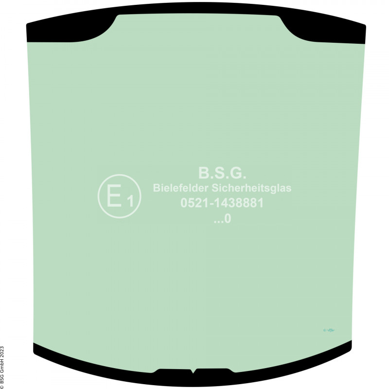 A00 - Frontscheibe JCB Radlader (auch Kettenlader)411, 413, 417, 418, 426, 427, 434, 435, 436, 437, 456, 457 Frontscheibe mitte