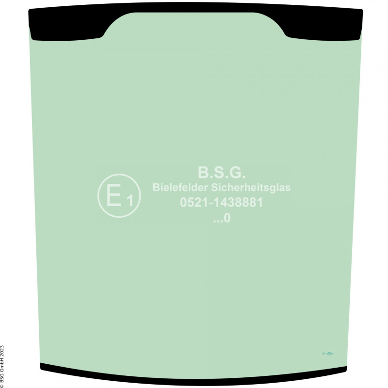 A00 - Frontscheibe JCB Radlader (auch Kettenlader)411, 416, 426, 436, 446, 456 Frontscheibe mitte