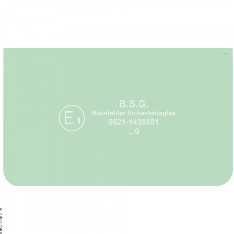 A00 - Frontscheibe Case BaggerCX15B, CX17B, CX18B Frontscheibe unten