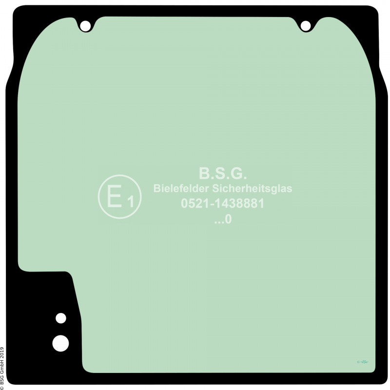 A00 - Frontscheibe Orenstein & Koppel (O&K) BaggerRH 1.16, RH 1.18 Frontscheibe oben