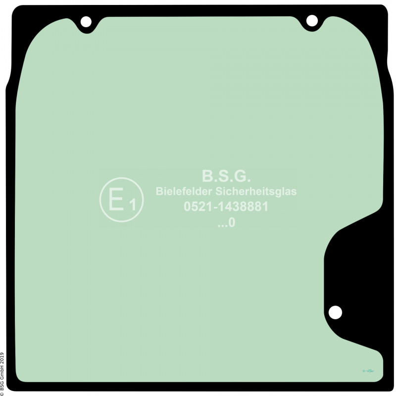 A00 - Frontscheibe Kobelco BaggerSK16MSR, SK17MSR, SK17SR-3 Frontscheibe oben