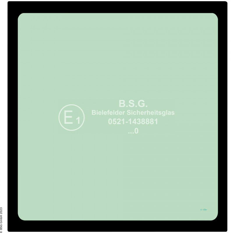 B00 - Heckscheibe Kobelco BaggerSK16MSR, SK17MSR, SK17SR-3 Heckscheibe