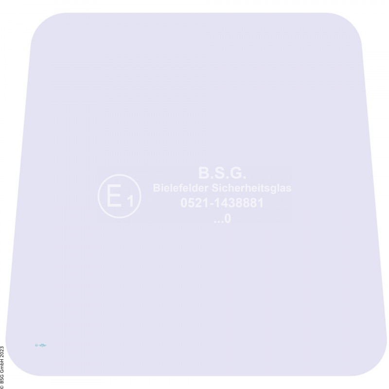 A00 - Frontscheibe Orenstein & Koppel (O&K) Radlader (auch Kettenlader)Radlader bis Baujahr 2000 Frontscheibe mitte (L6B 1982-2005)