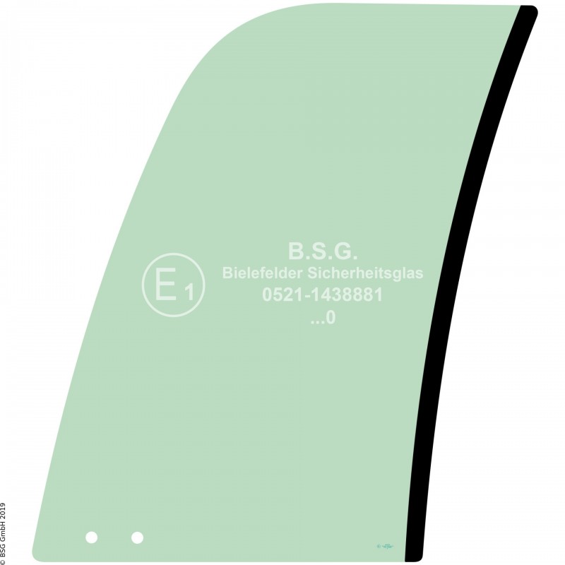 FD0 - Türscheibe Hyundai BaggerR140LC(M)-9(a) bis R520LC-9(a), R140W-9(a) bis R210W-9(a) Türschiebescheibe vorne