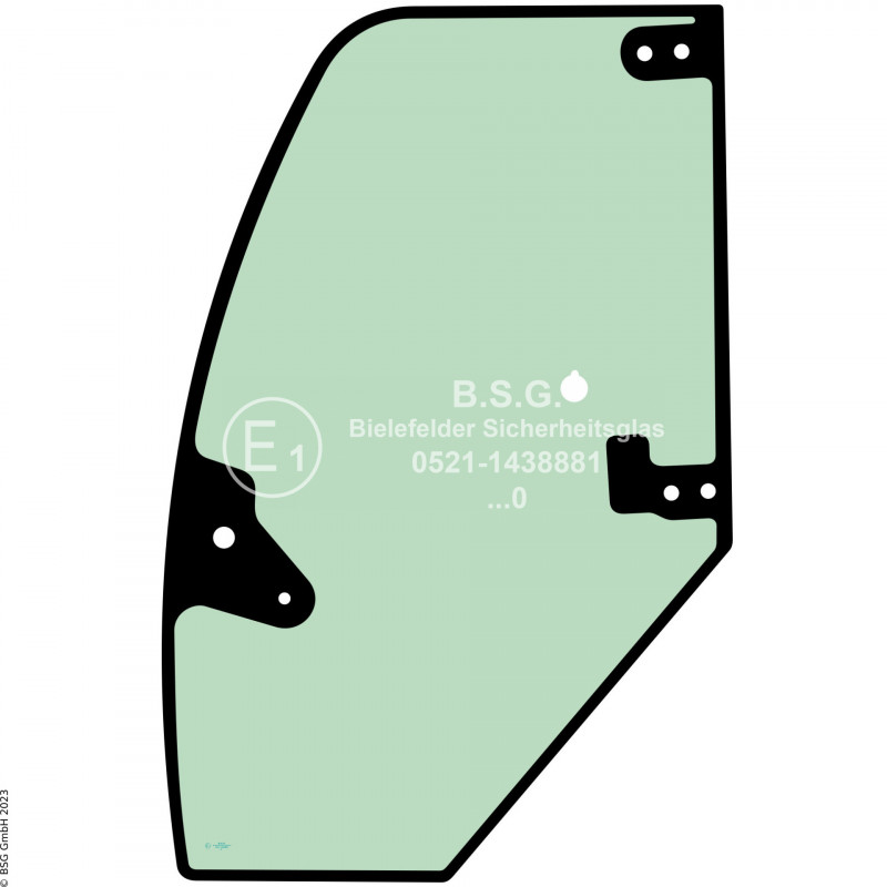 FD0 - Türscheibe Liebherr Radlader (auch Kettenlader)L504, L506 Compact Generation 8 Türscheibe (alte Variante)