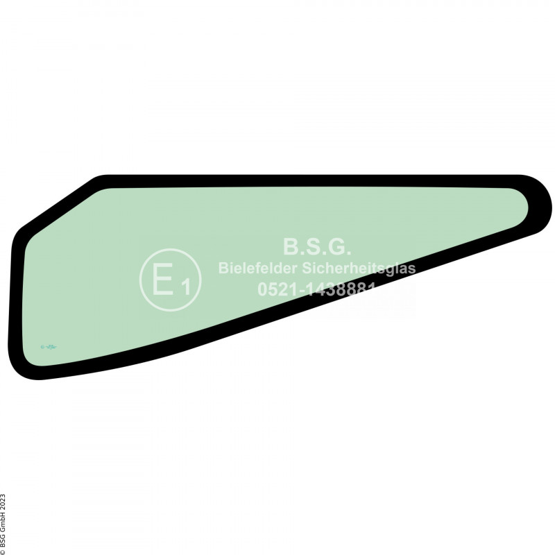 FD0 - Türscheibe Caterpillar Bagger ab ca. 8to.312B - 385B (B-Serie) Türscheibe unten (grünes Glas)