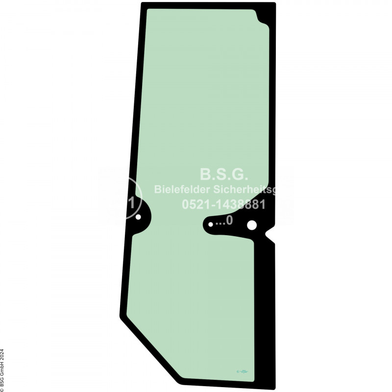 FD0 - Türscheibe John Deere (Baumaschinen) Raupen764 High Speed Dozer Türscheibe links