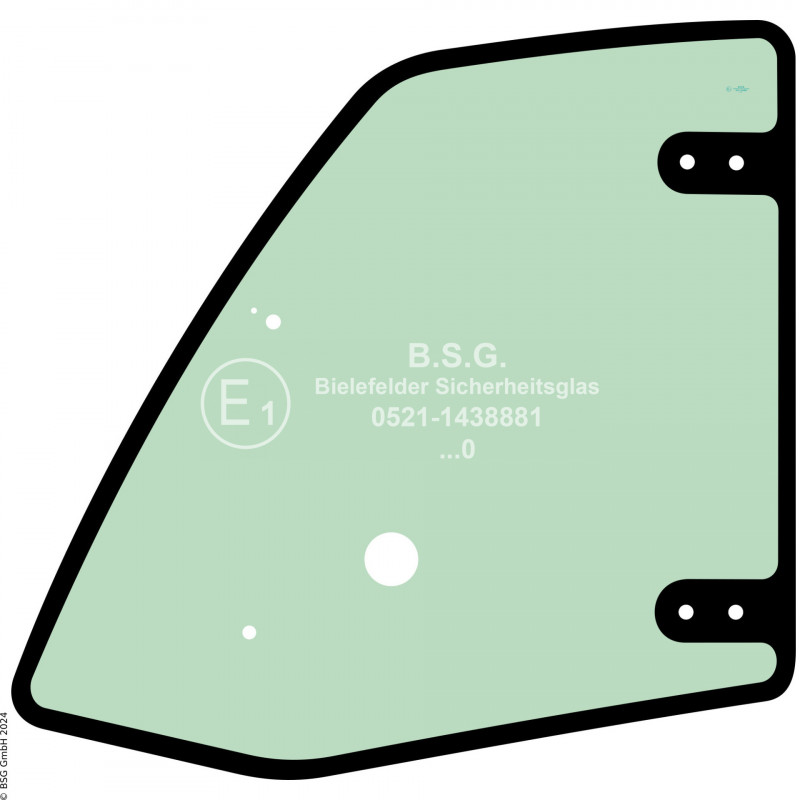 FD0 - Türscheibe Caterpillar TeleskopladerTH 306D, 357D, 408D, 514D, 3510D Türscheibe oben (8 Bohrungen)