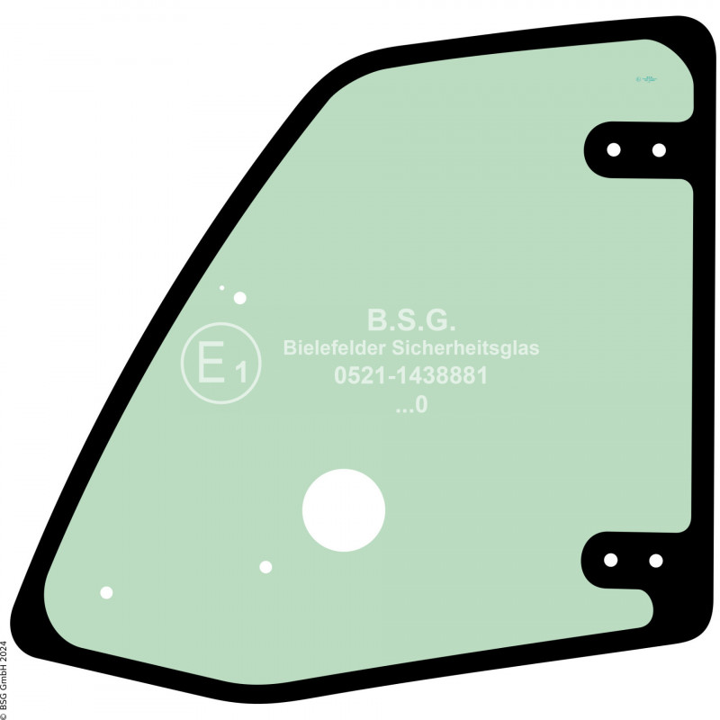 FD0 - Türscheibe Caterpillar TeleskopladerTH 306D, 357D, 408D, 514D, 3510D Türscheibe oben (9 Bohrungen)