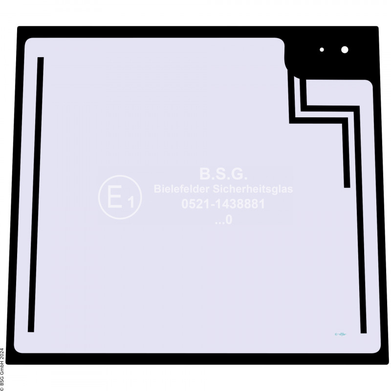 B00 - Heckscheibe Atlas Radlader (auch Kettenlader)AR 30, 35, 35 Super, 40 Heckscheibe heizbar
