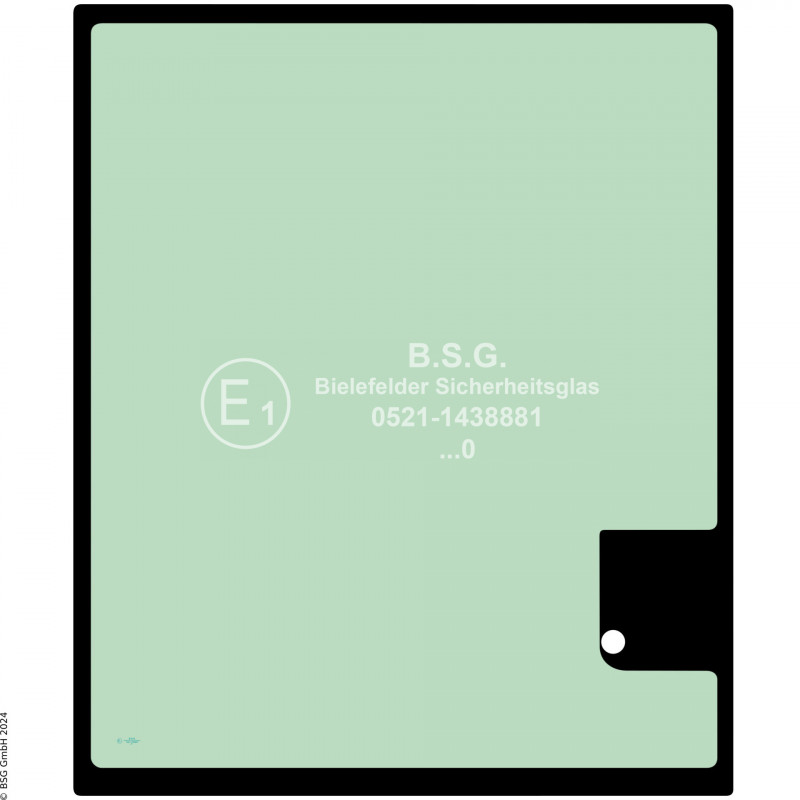 A00 - Frontscheibe Kobelco BaggerSR28SR-6, SR30SR-6, SR35SR-6 Frontscheibe oben