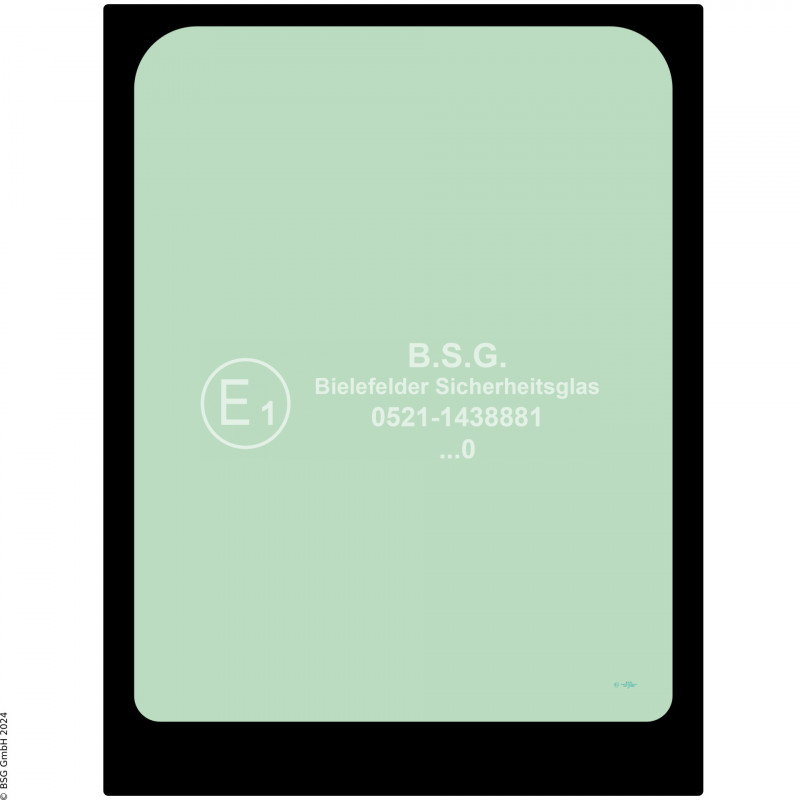 B00 - Heckscheibe Kobelco BaggerSK26SR-7, SK28SR-7, SK30SR-7, SK34SR-7, SK36SR-7, SK39SR-7 Heckscheibe