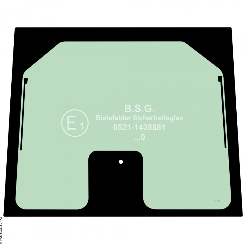 B00 - Heckscheibe Komatsu Radlader (auch Kettenlader)WA 380-8, 470-8, 480-8, 500-8 Heckscheibe heizbar