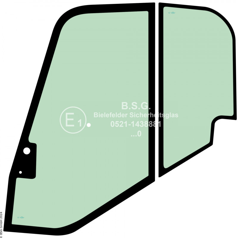 R00 - Seitenscheibe rechts Kramer Radlader (auch Kettenlader)318, 418 (BM 308) Kramer Kabine Typ 308