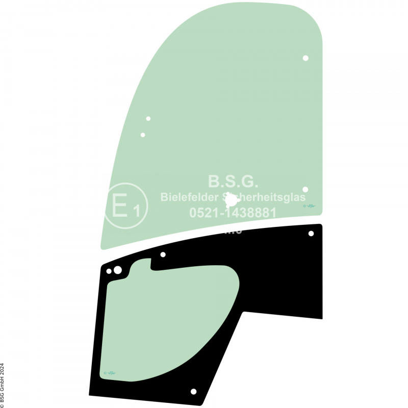 L00 - Seitenscheibe links Kramer Radlader (auch Kettenlader)180, 280 (BM 340, 341) Kramer Kabine Type 340, 341